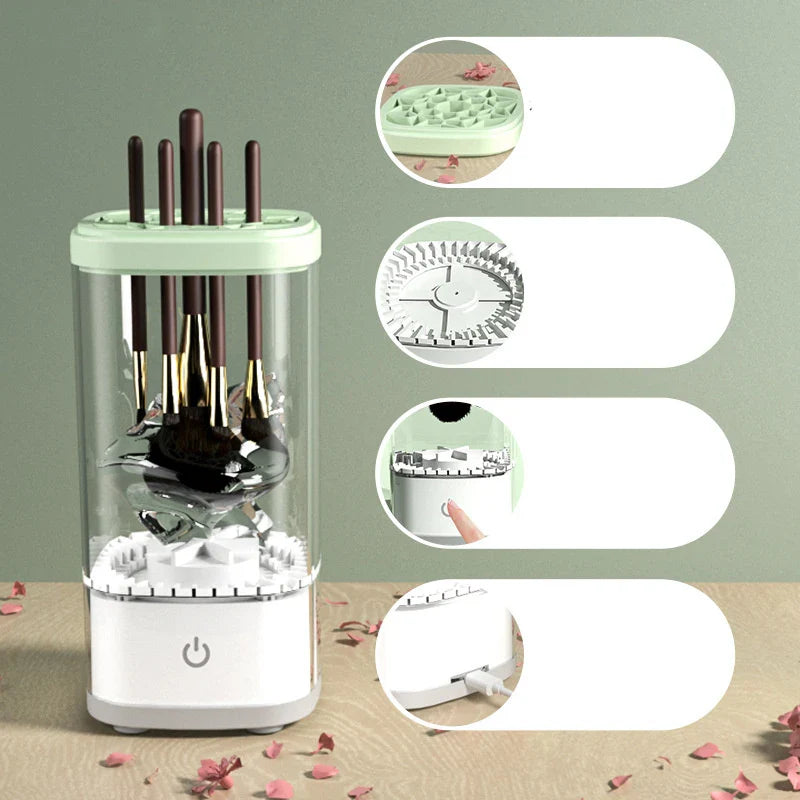 PureBrush - Automatische Make-up Kwastenreiniger met Design