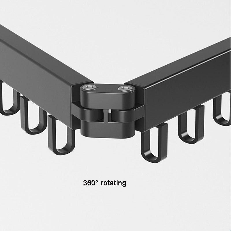 TidyRacks - Uitschuifbaar kledingrek, inklapbare hanger, wandbevestiging.