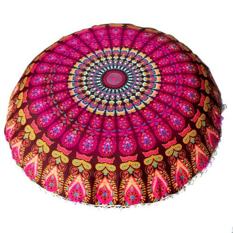 CalmCircle - Luxe & Elegante Meditatiekussen met Indisch Mandala-patroon
