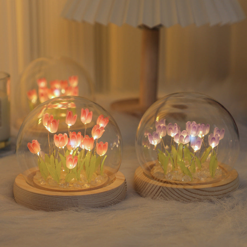 TulipAura - Elegante Bloemen Nachtlamp met Zacht Licht