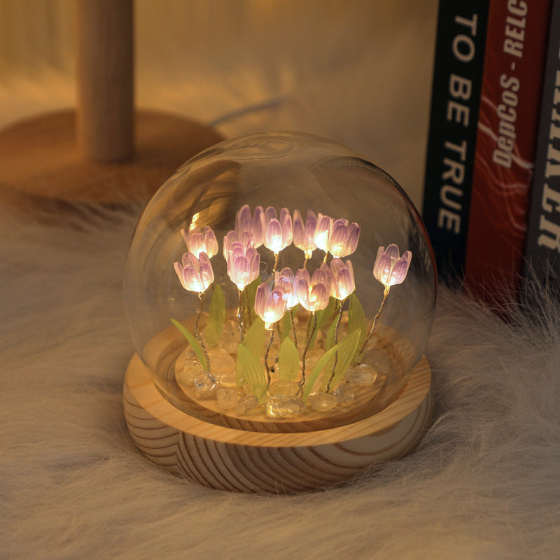 TulipAura - Elegante Bloemen Nachtlamp met Zacht Licht
