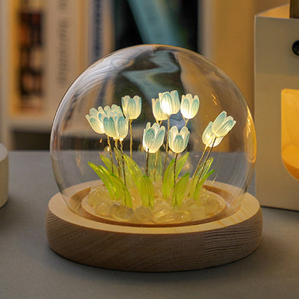 TulipAura - Elegante Bloemen Nachtlamp met Zacht Licht