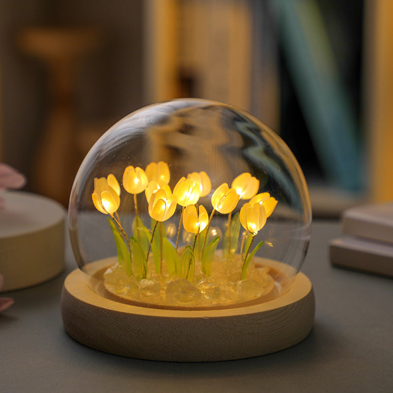 TulipAura - Elegante Bloemen Nachtlamp met Zacht Licht