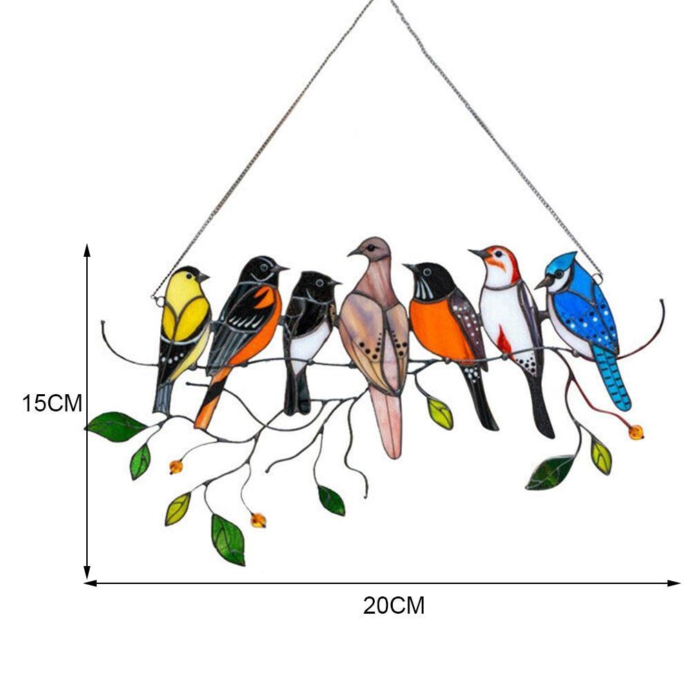 ColorAura | Gebrandschilderd glas vogel Suncatcher