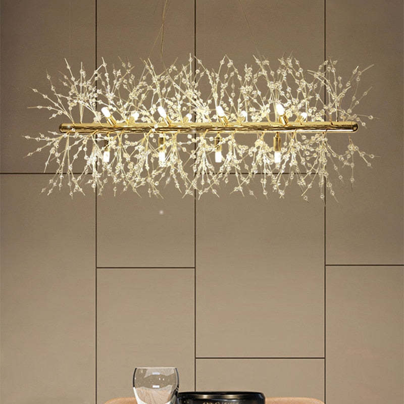 Craftique - Lili Design LED Hanglampen Wit Gouden Metaal Woonkamer Eetkamer