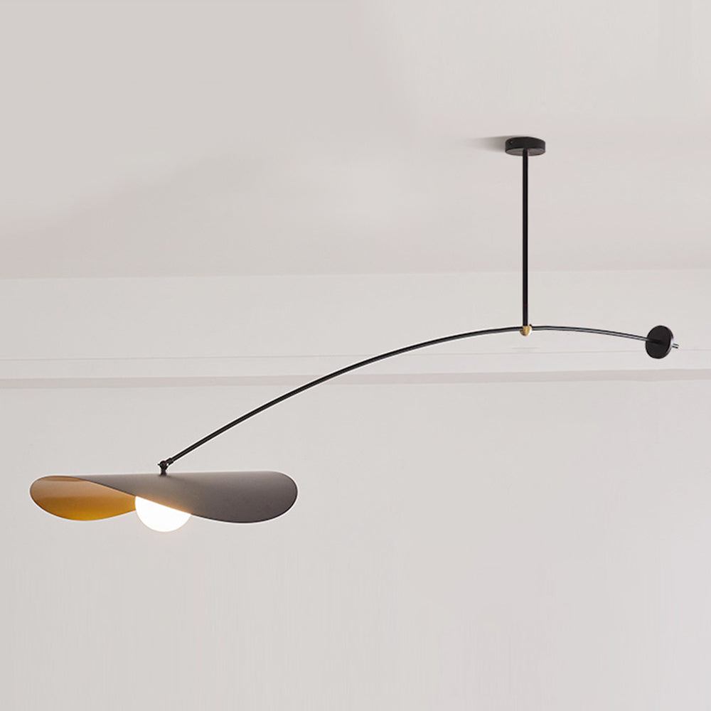 ChicBeam | Moderne Lotusblad LED Hanglamp Zwart/Goud Metaal Woonkamer