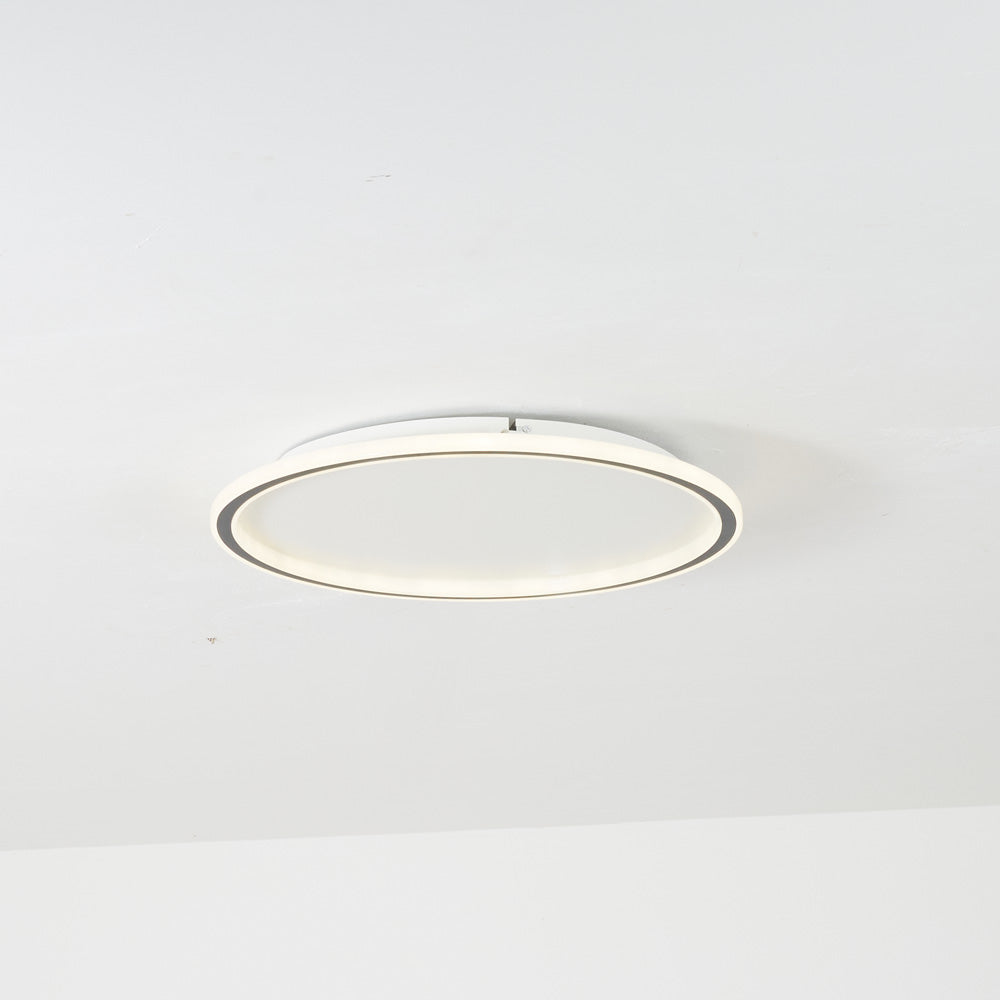 SleekAura | Moderne Ronde LED Plafondlamp Metaal/Acryl Zwart/Wit Slaapkamer/Eetkamer/Woonkamer