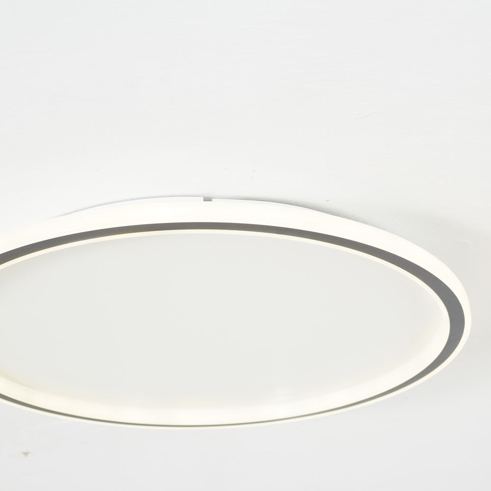 SleekAura | Moderne Ronde LED Plafondlamp Metaal/Acryl Zwart/Wit Slaapkamer/Eetkamer/Woonkamer