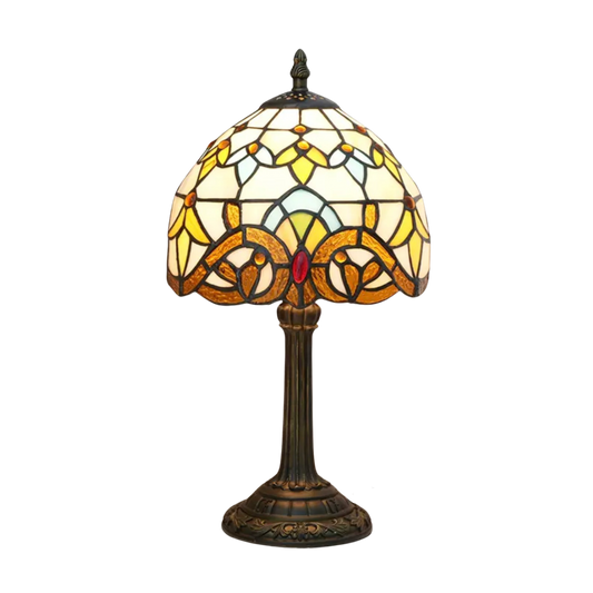 StainedGlow - Klassieke Tiffany tafellamp met glas-in-lood