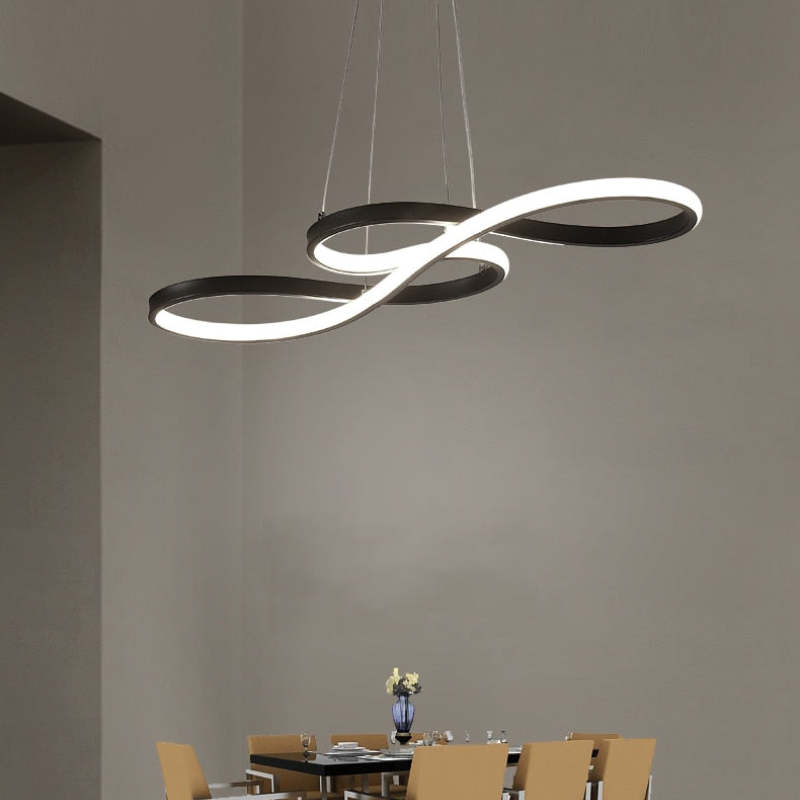 SereneShine |  LED Hanglamp Metal/Silicone Zwart/Wit/Goud Slaap/Eet/Woonkamer