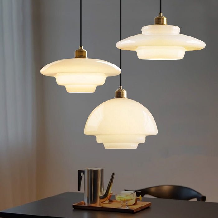 ClariLicht - Melkwitte glazen hanglamp