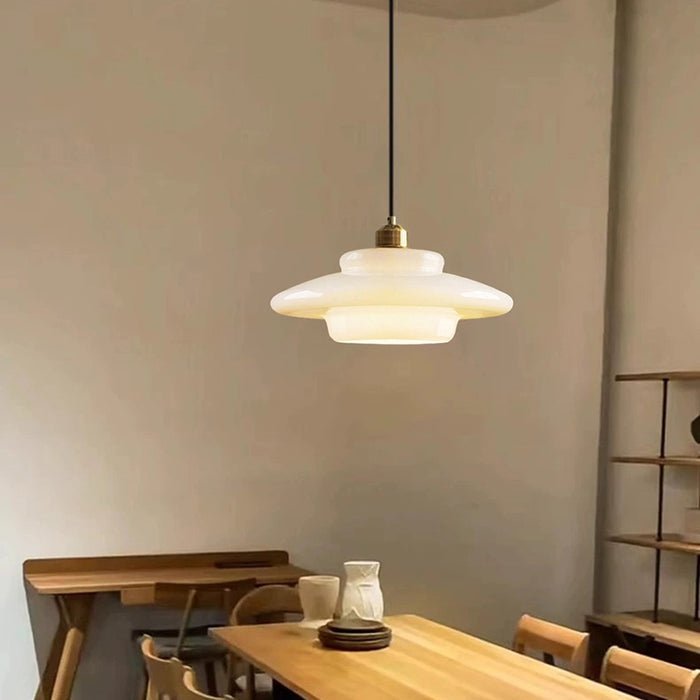 ClariLicht - Melkwitte glazen hanglamp