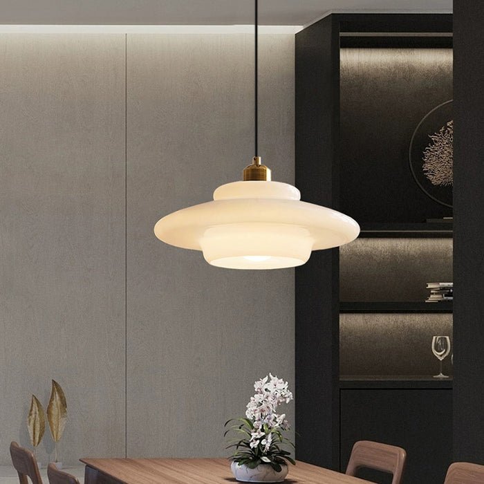 ClariLicht - Melkwitte glazen hanglamp