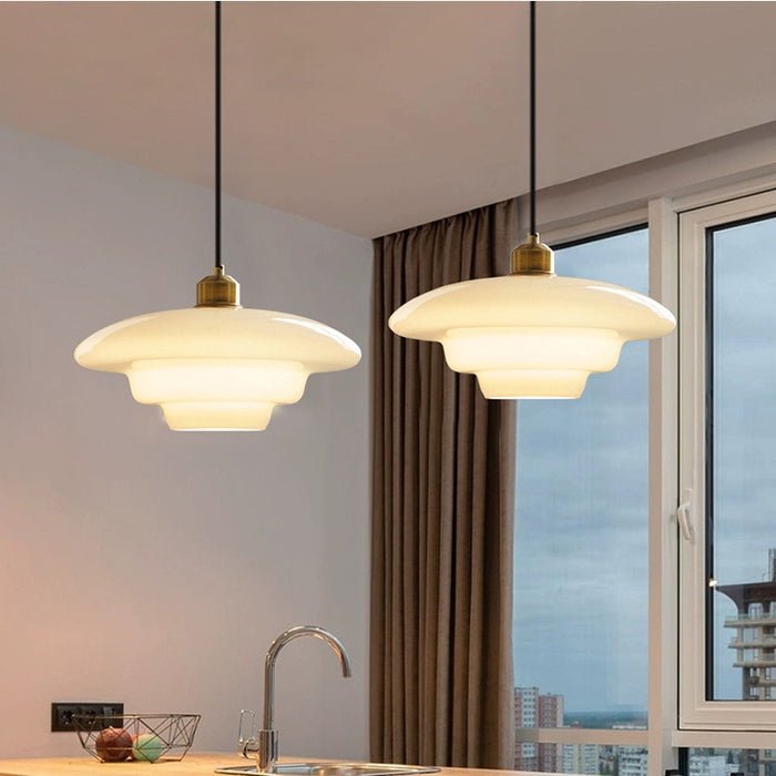ClariLicht - Melkwitte glazen hanglamp