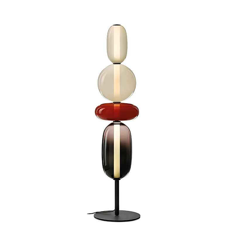 LustroLicht - Bonbonkleurige glazen staande lamp