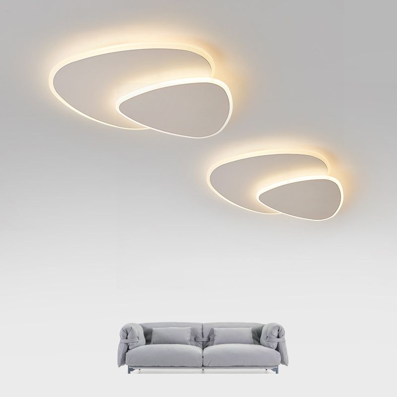 AmbianceCraft | Quinn Moderne LED Plafondlamp Metaal/Acryl Wit Slaapkamer/Woonkamer/Eetkamer