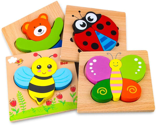 TechTide -Fijne motoriek - Montessori dierenvorm puzzel