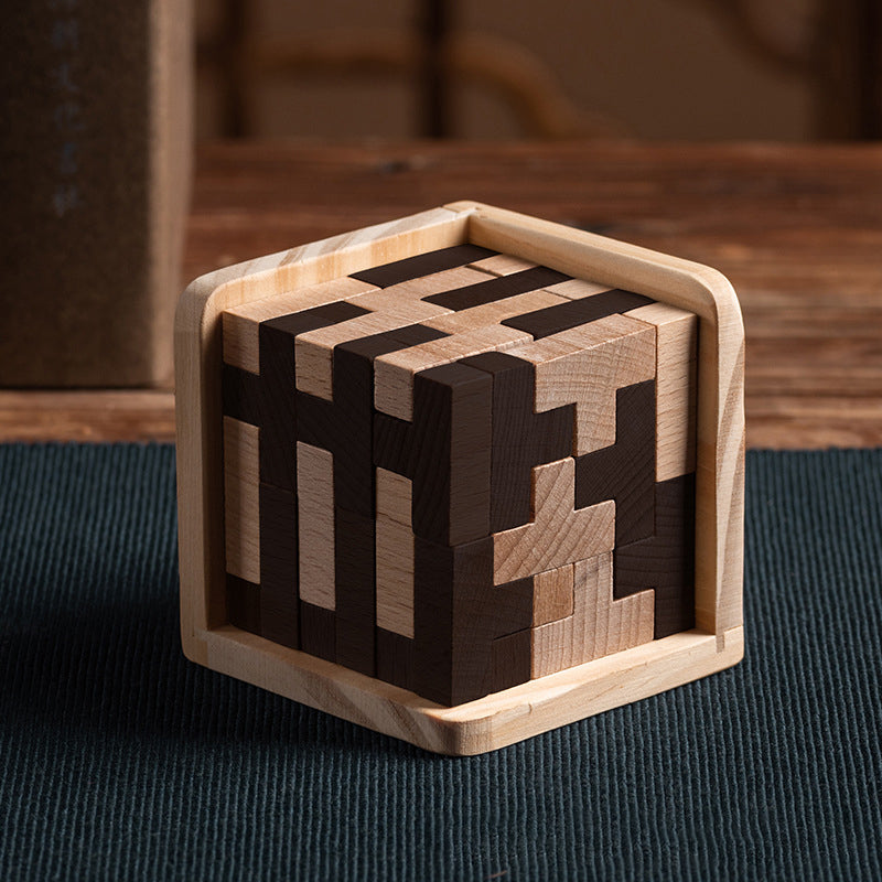 CleverCube - Brain Teaser Spellen met Houten Intelligentiespeelgoed