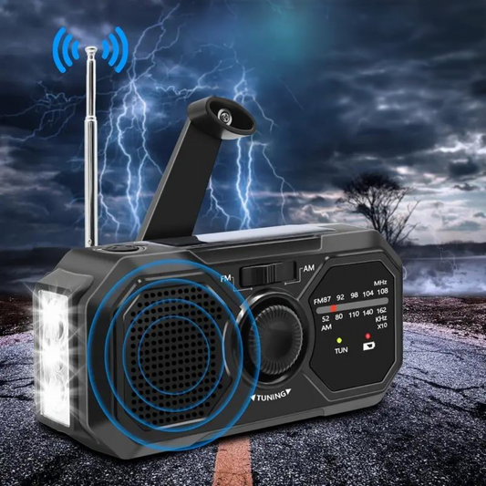SolarShine | Draagbare noodradio - opwindbaar op zonne-energie