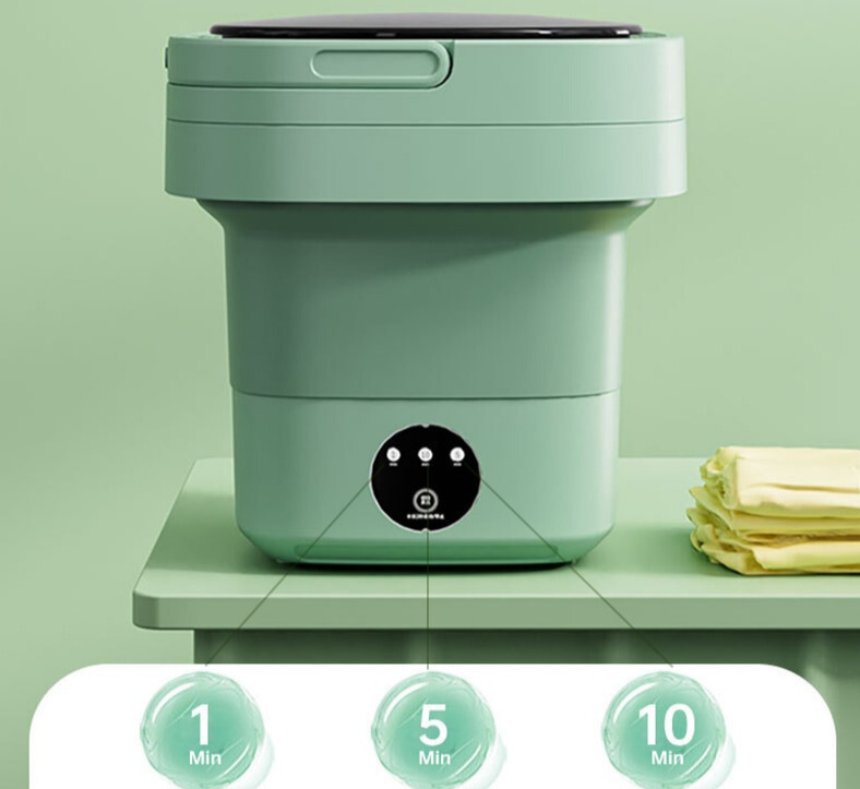 QuickWash | De handige opvouwbare mini wasmachine met droger