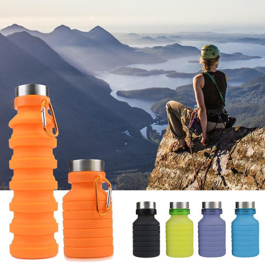 TravelSpring - Opvouwbare Uitschuifbare Waterfles voor Wandelen, Kamperen, Reizen en Buitenactiviteiten
