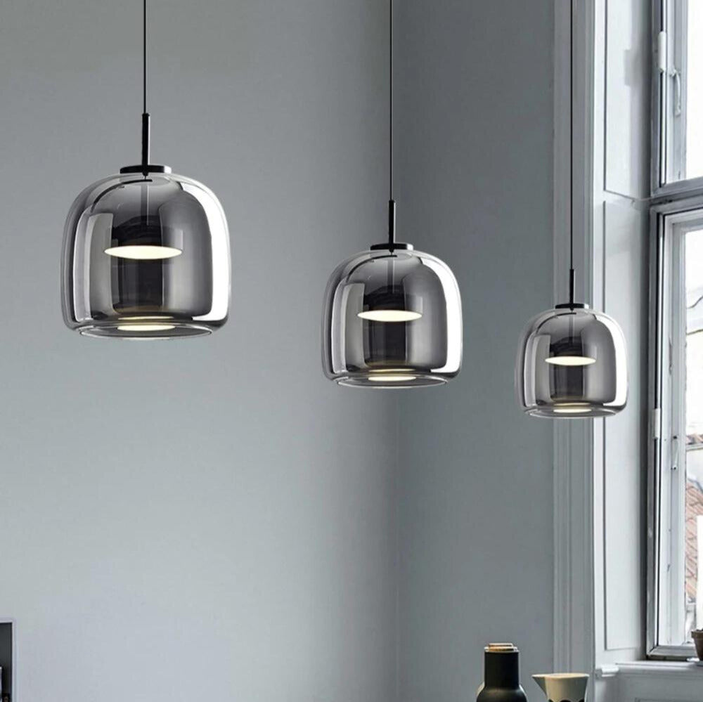 NobleShine - Scandinavisch zwart glazen hanglamp