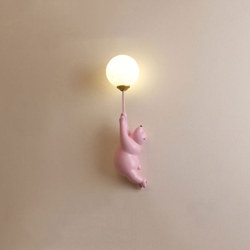 ModishRadiance | Bear LED Wandlamp Wit/Blauw/Roze Hars/Acryl Slaap/Woon/Kinderkamer