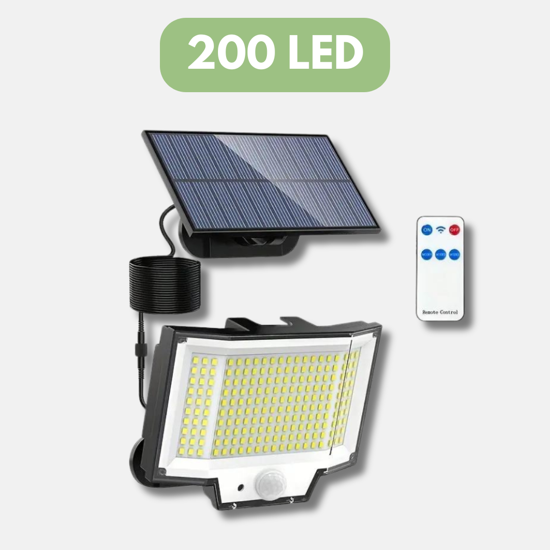 RadiantPulse - Solar Buitenlamp met bewegingssensor - 200 LED