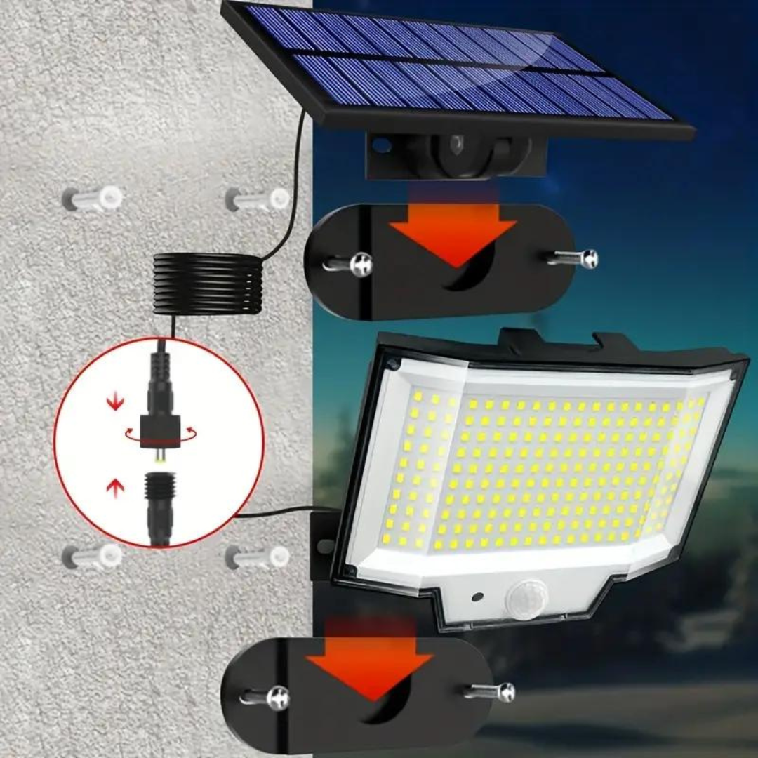 RadiantPulse - Solar Buitenlamp met bewegingssensor - 200 LED