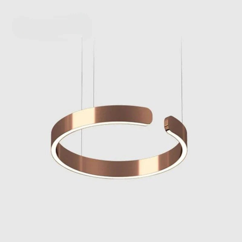 ModernLuxe | Edge Moderne Cirkel LED Hanglamp Zwart/Wit/Goud Metaal Slaapkamer/Eetkamer/Woonkamer