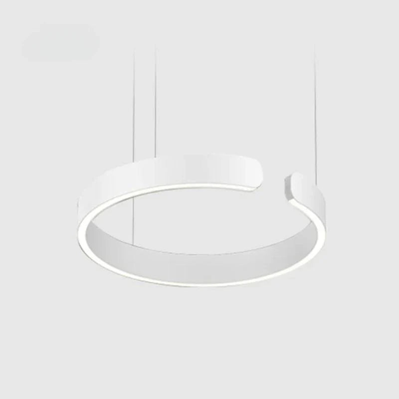 ModernLuxe | Edge Moderne Cirkel LED Hanglamp Zwart/Wit/Goud Metaal Slaapkamer/Eetkamer/Woonkamer