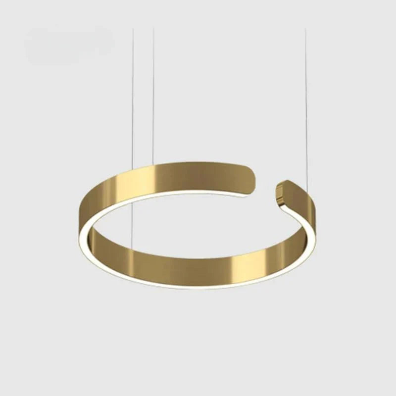 ModernLuxe | Edge Moderne Cirkel LED Hanglamp Zwart/Wit/Goud Metaal Slaapkamer/Eetkamer/Woonkamer