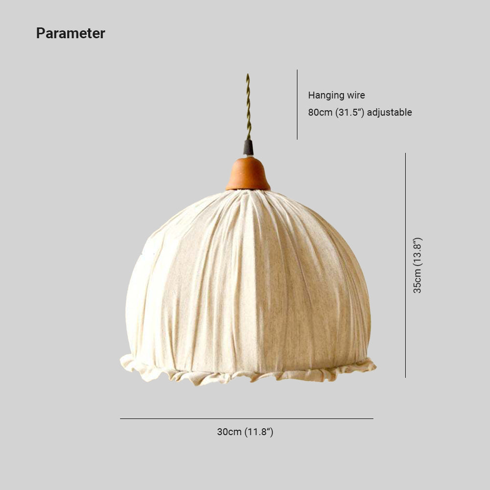 EcoLume | Nordic Design Bloem LED Hanglamp Kap Fabric Beige Woonkamer/Slaapkamer/Eetkamer