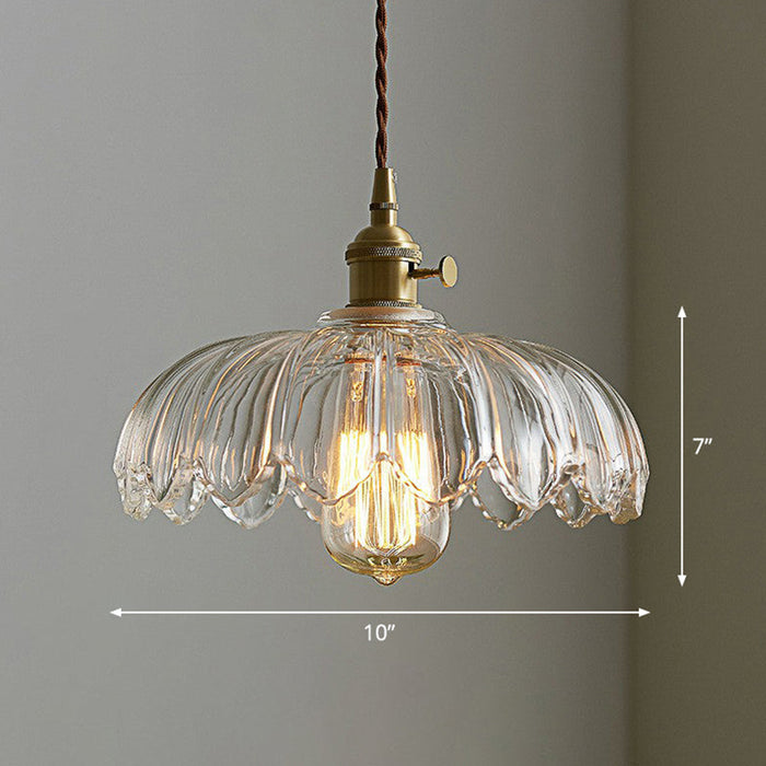 AuraBloom | Vintage Glazen Bloem Hanglamp