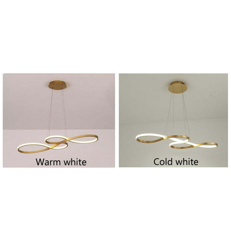 SereneShine |  LED Hanglamp Metal/Silicone Zwart/Wit/Goud Slaap/Eet/Woonkamer