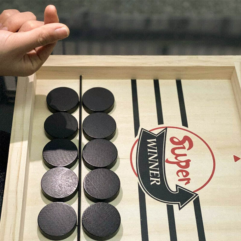 PuckBounce - Dubbelzijdig omkeerbaar Sling Puck bordspel voor gezinnen