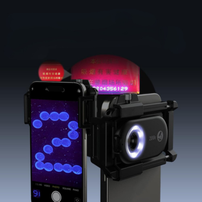 LumeLens - iPhone Zoomlens, 12 LED-modi, CPL-lens, Heldere en Stabiele Beelden (Zwart)