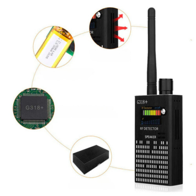 CovertDetect - GSM GPS Apparaat Vinder, Laserlens, Verborgen Camera, RF Detector en Spionage Signaal Bug Detector