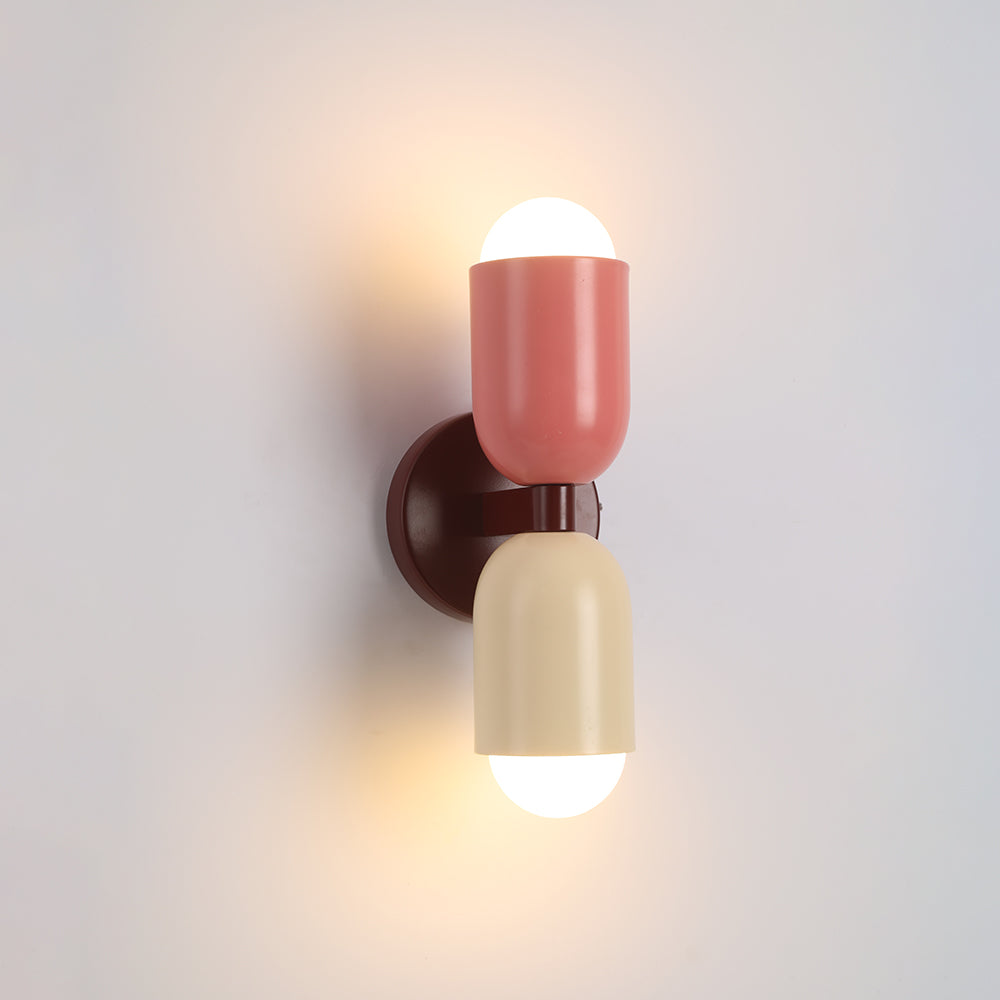 CleanLuminate | LED Wandlamp Metaal Groen/Roze/Rood Slaap/Eet/Woonkamer