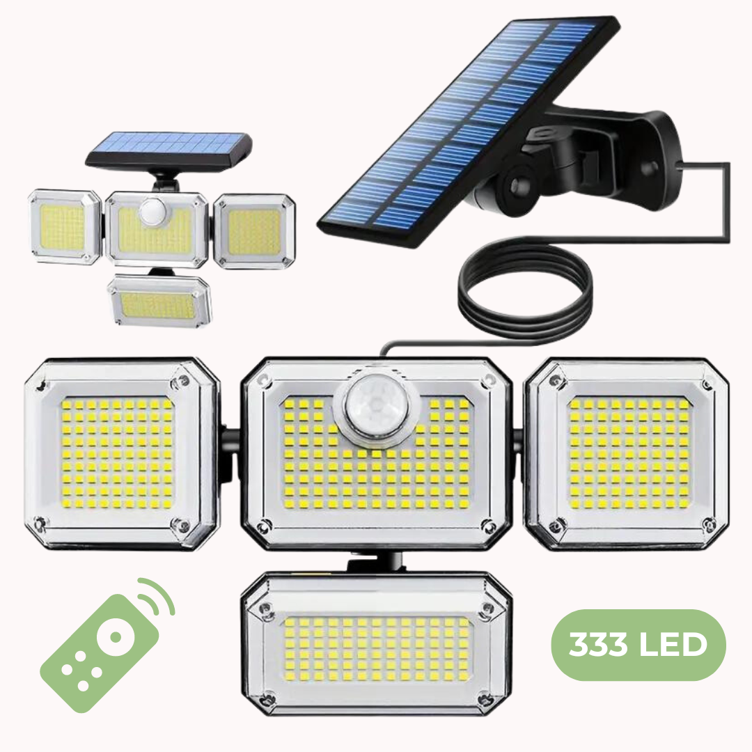 CoolQuest - Solar Buitenlamp - bewegingssensor - 333 LED