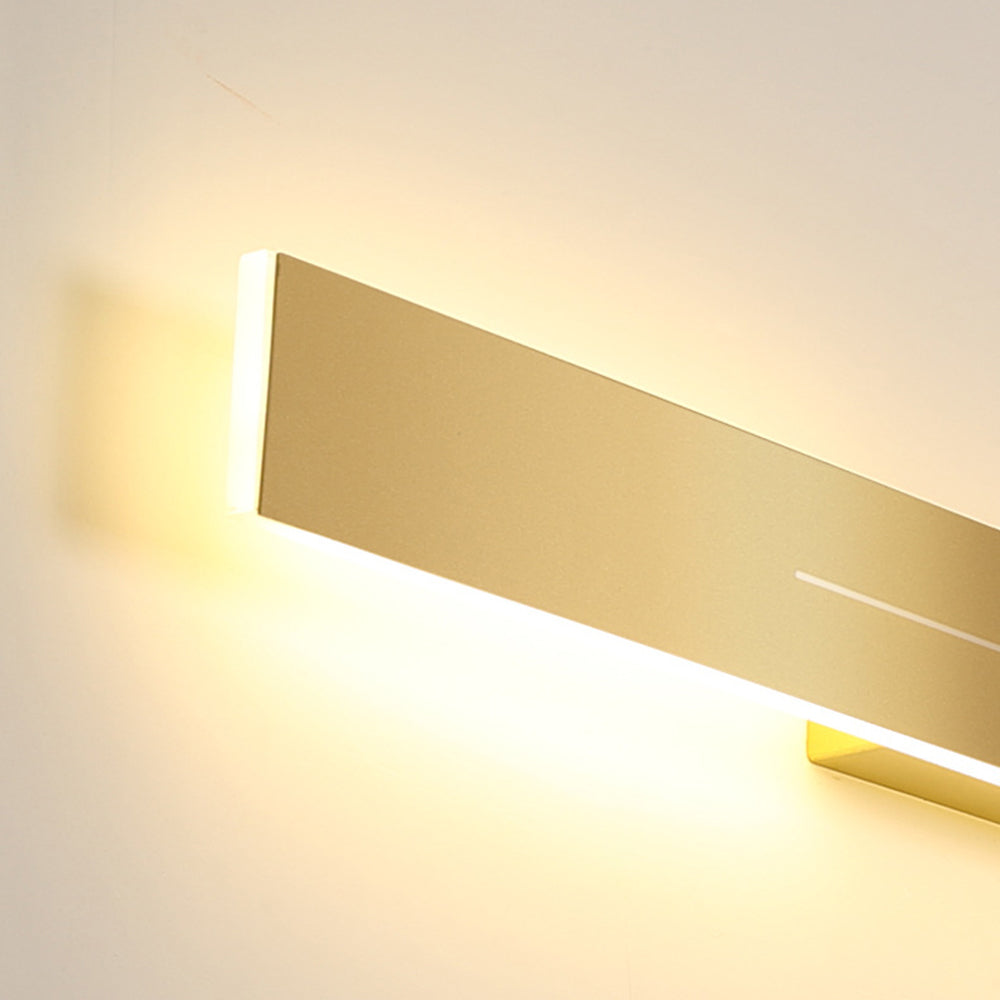 UrbanElegance | Modern Lineaire LED Wandlamp Zwart/Goud Acryl Badkamer