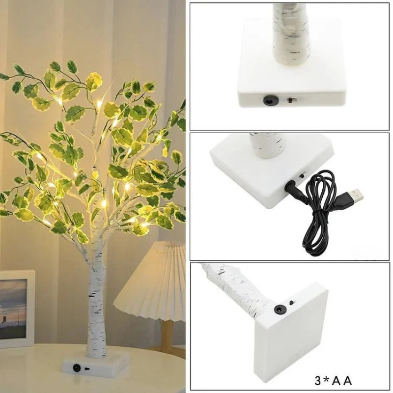 VerdeGlow - Sfeervolle LED kerstboomverlichting met groene bladeren