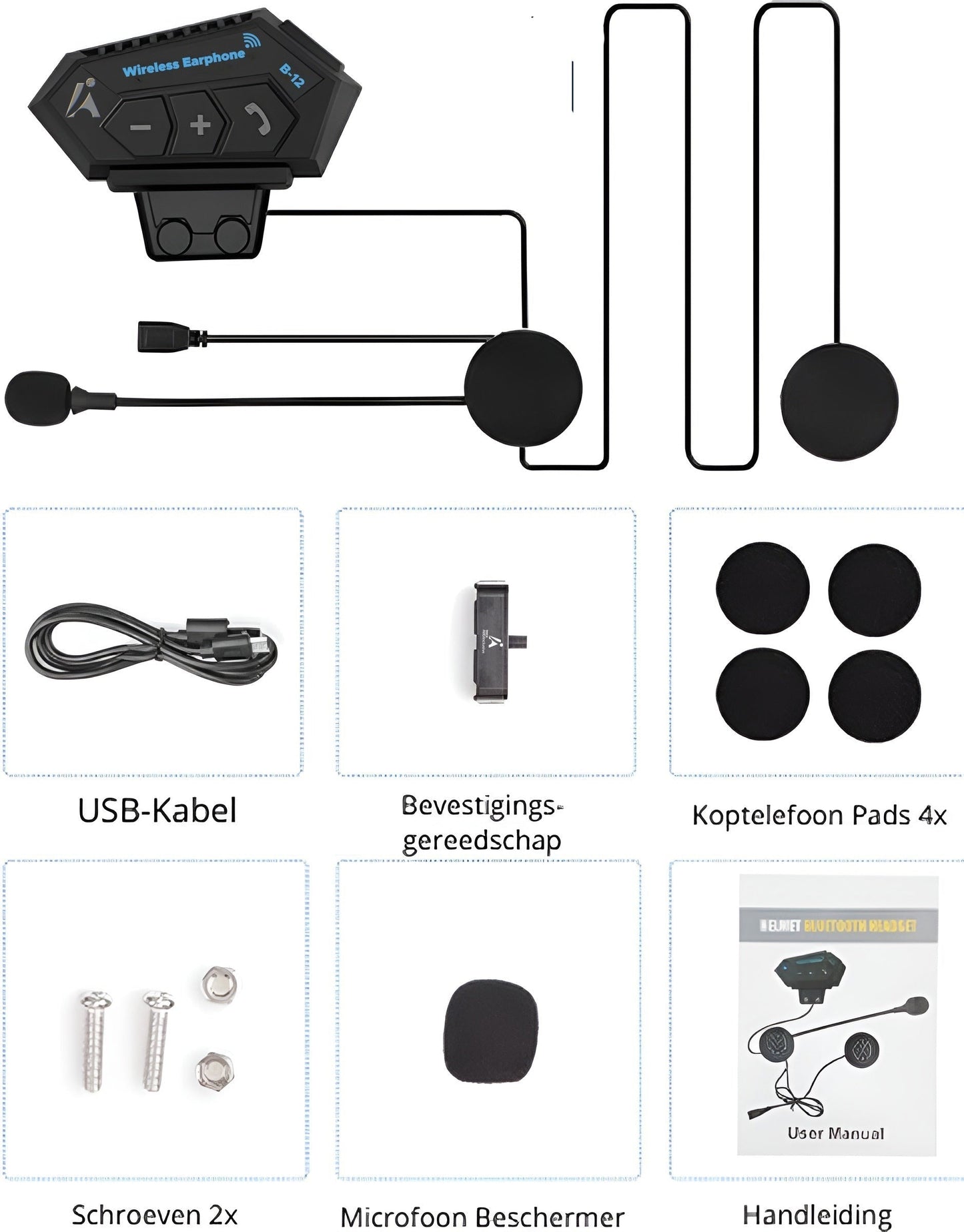 UrbanFlair - Draadloze Motorhelm Headset | Veilig Communiceren en Rijden | Altijd Verbonden