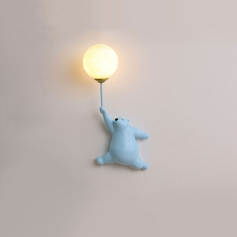 ModishRadiance | Bear LED Wandlamp Wit/Blauw/Roze Hars/Acryl Slaap/Woon/Kinderkamer