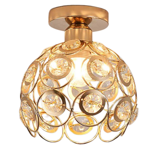 LuxoraGlow | Prachtige Gouden Luxe Bal Hal Plafondlamp