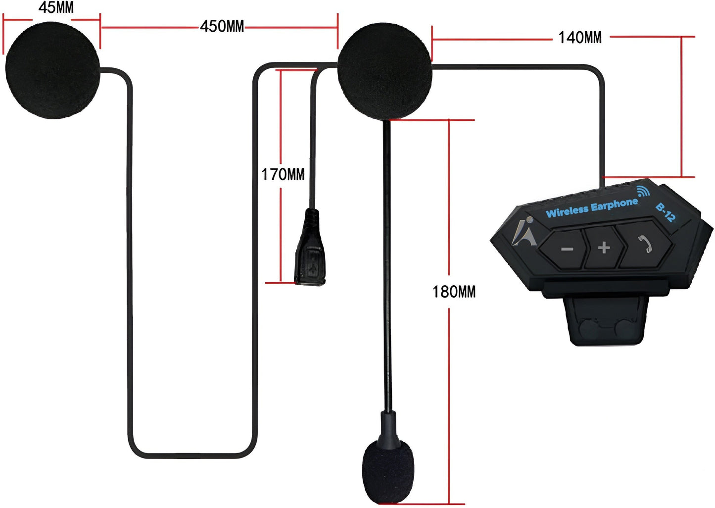 UrbanFlair - Draadloze Motorhelm Headset | Veilig Communiceren en Rijden | Altijd Verbonden