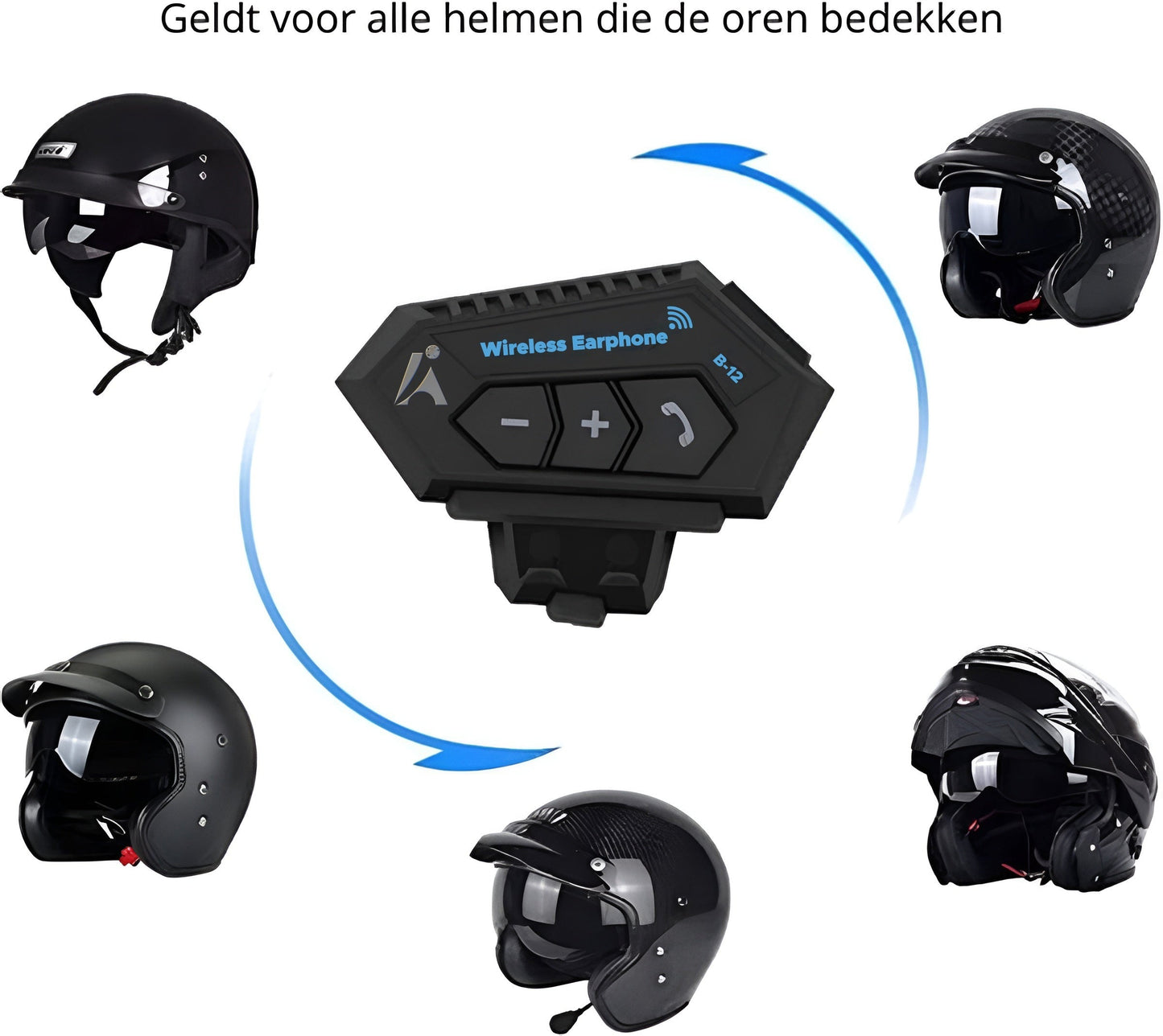 UrbanFlair - Draadloze Motorhelm Headset | Veilig Communiceren en Rijden | Altijd Verbonden