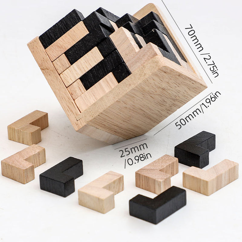 CleverCube - Brain Teaser Spellen met Houten Intelligentiespeelgoed