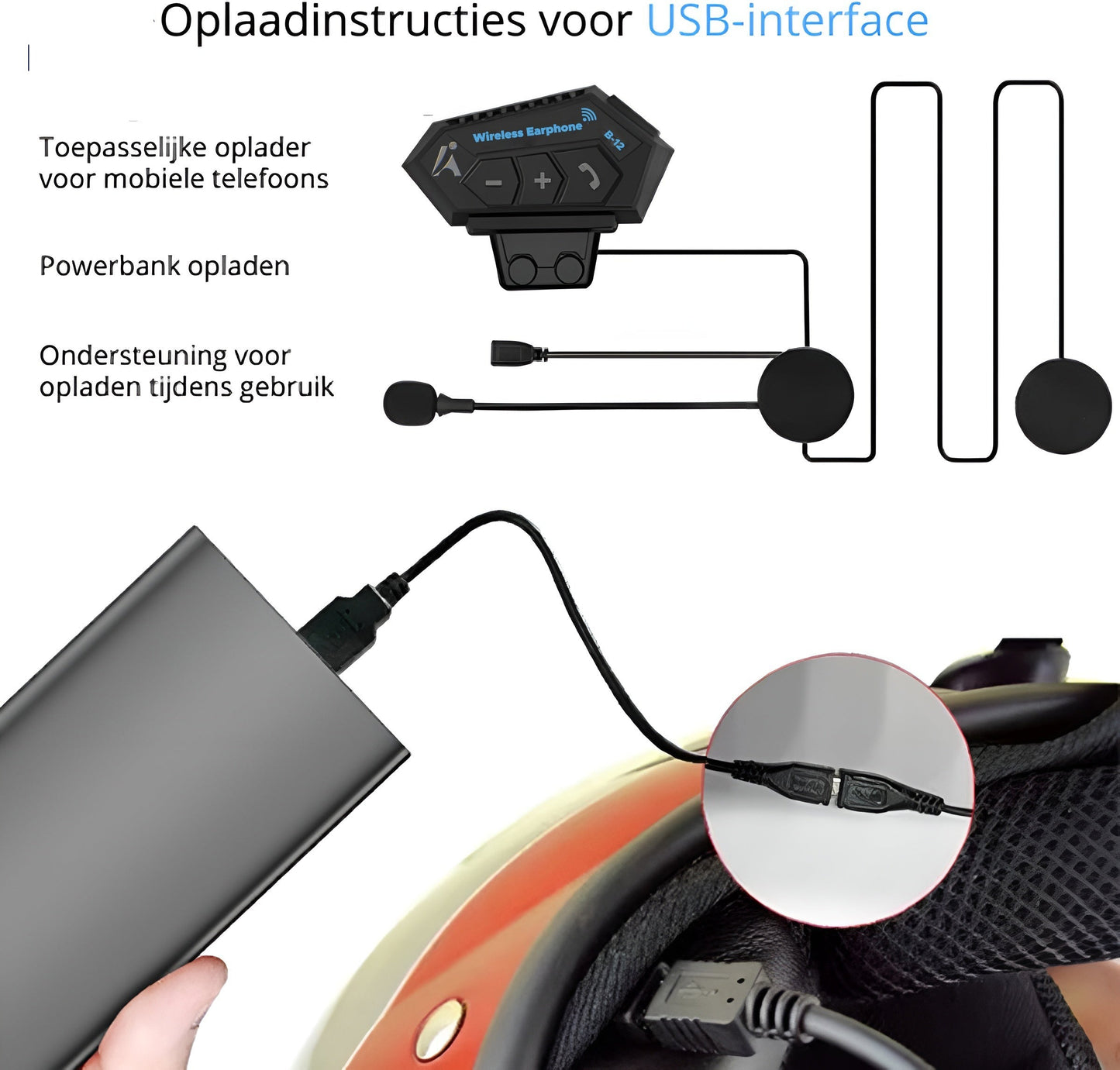 UrbanFlair - Draadloze Motorhelm Headset | Veilig Communiceren en Rijden | Altijd Verbonden