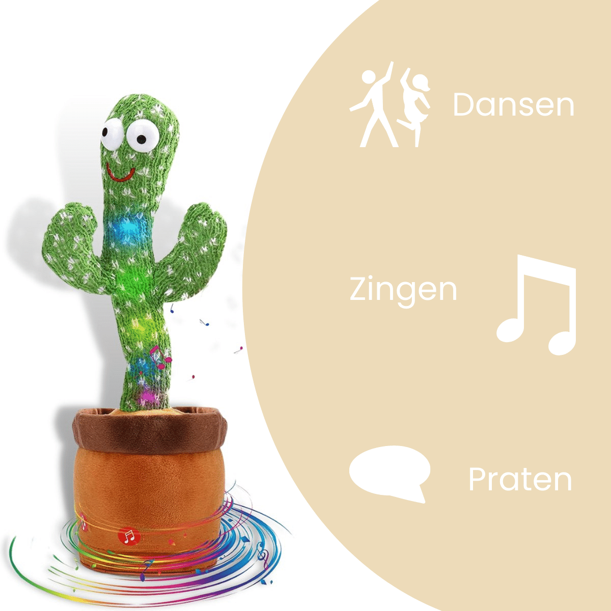 LumaNova - Reageert op geluid De pratende cactus